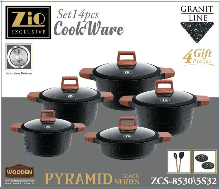 سرویس قابلمه 10پارچه گرانیتی زیو مدل8530.zio